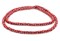 The Bead Chest Red Rondelle Venetian-Style Skunk Beads 8mm, 36 Inch Strand Disk Glass Large Hole